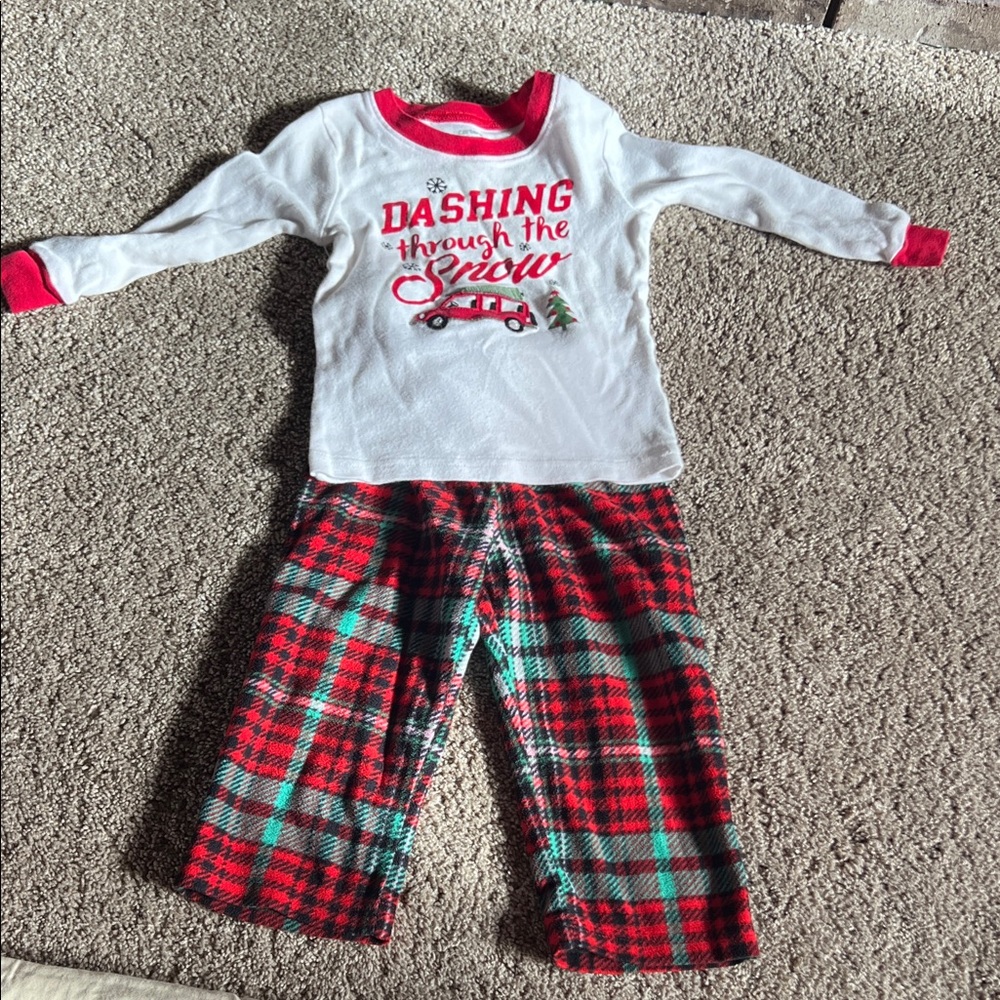 Cat & Jack Kids Pajama Set - Red, White, and Green